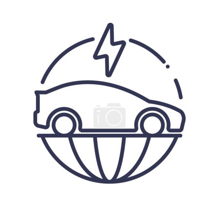 Electric vehicle with eco symbol