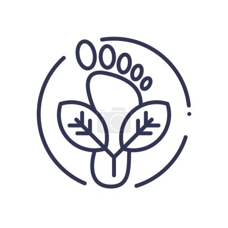 Carbon Footprint with plant icon