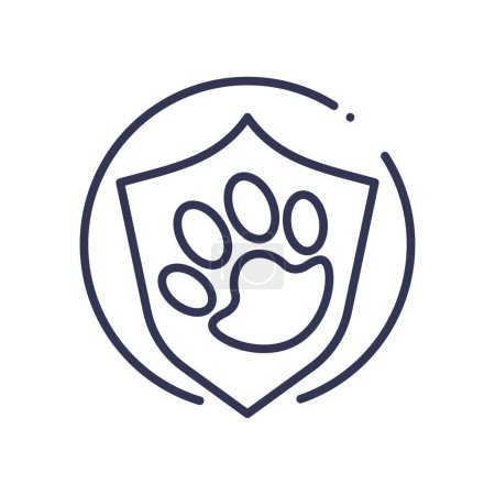 Illustration for Animal protection and security icon - Royalty Free Image