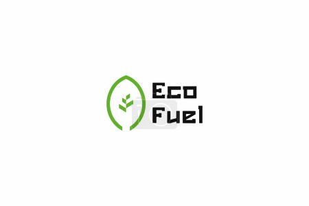 Illustration for Template logo design for eco fuel manufacture or seller - Royalty Free Image