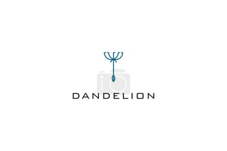 Dandelion minimalist template logo design solution