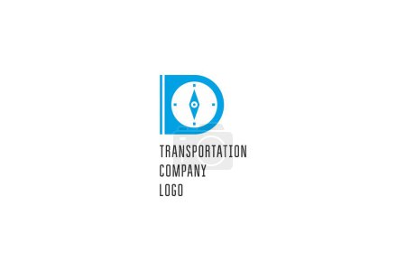 Illustration for Template logo design solution for transportation company or corporation - Royalty Free Image