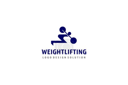 Illustration for Template logo design solution for power ligting hall, weihgtlifting gym - Royalty Free Image