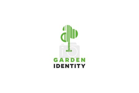 Template logo design for garden or plant identity service