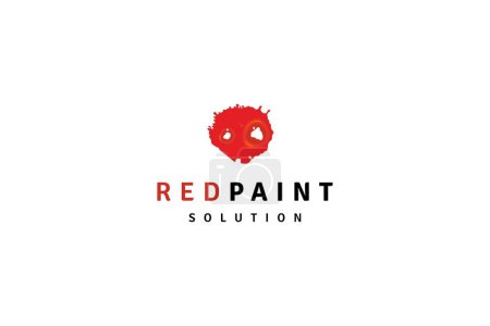 Illustration for Red paint spot template logo design solution - Royalty Free Image