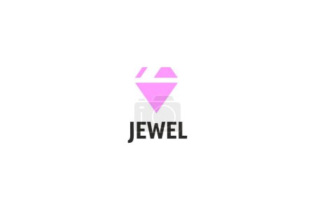 Template logo design with jewel simple and flat sign
