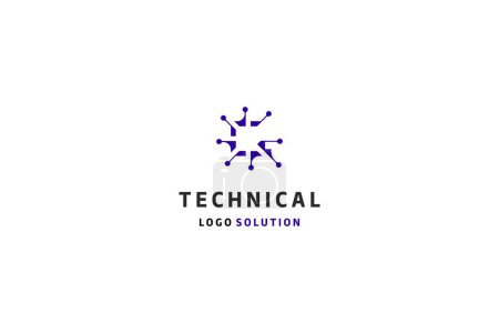Technical template logo design solution