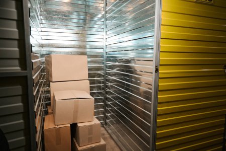Photo for Many boxes of goods are stored in the warehouse - Royalty Free Image