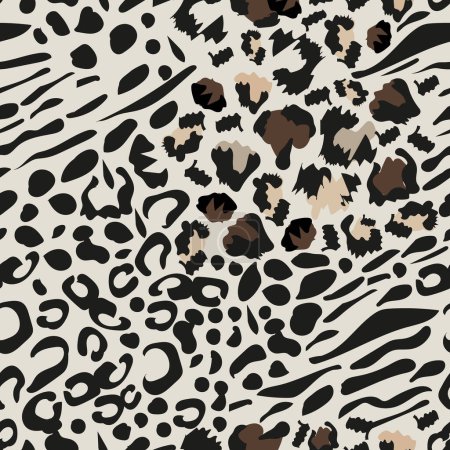 Téléchargez les illustrations : Leopard print pattern seamless for fabric design - en licence libre de droit