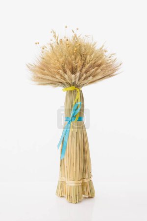 Photo for Didukh. Ukrainian Christmas decoration and traditional symbol. Made of straw of different cereals. Didukh literally means the spirit of ancestors. - Royalty Free Image