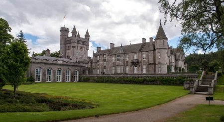 Royal Balmoral Castle in Scotland - the summer residence of the British Queen