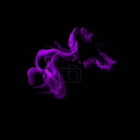 Foto de Niebla de fiesta abstracta. Aislado azul, verde azulado, púrpura, humo piensa nube. 3D efectos especiales niebla nubes gráfico para fondo blanco, magia cumpleaños clip arte - Imagen libre de derechos