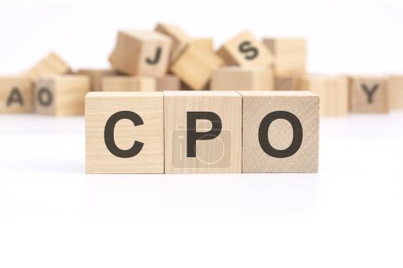 text CPO - Cost Per Order - written on wooden cubes on white background