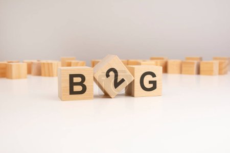 B2G - Business To Government, word concept on wooden blocks, text, letters