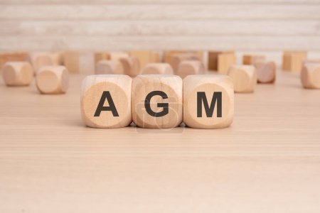 text AGM is beautifully crafted into wooden cubes, each with a different font