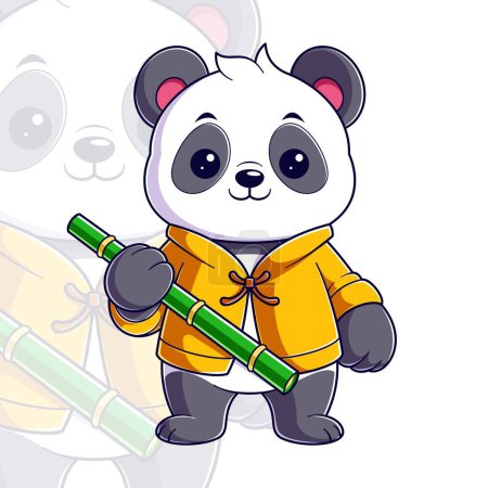 Cute panda becomes a martial arts expert