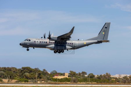 Photo for Luqa, Malta - May 4, 2024: Second Indian Air Force CASA C-295W (REG: CA7102) on delivery flight. - Royalty Free Image