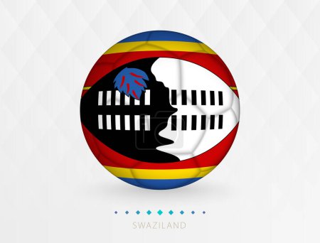 Illustration for Football ball with Swaziland flag pattern, soccer ball with flag of Swaziland national team. - Royalty Free Image