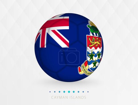Illustration for Football ball with Cayman Islands flag pattern, soccer ball with flag of Cayman Islands national team. - Royalty Free Image