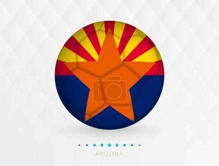 Illustration for Football ball with Arizona flag pattern, soccer ball with flag of Arizona national team. - Royalty Free Image