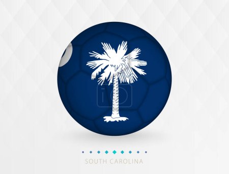 Illustration for Football ball with South Carolina flag pattern, soccer ball with flag of South Carolina national team. - Royalty Free Image
