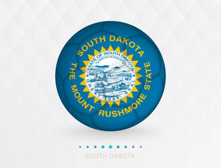 Illustration for Football ball with South Dakota flag pattern, soccer ball with flag of South Dakota national team. - Royalty Free Image