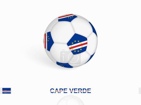 Ilustración de Balón de fútbol con bandera de Cabo Verde, equipo deportivo de fútbol. - Imagen libre de derechos
