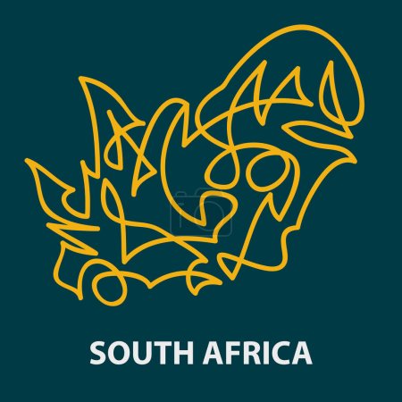 Téléchargez les illustrations : Résumé de la carte AVC de l'Afrique du Sud pour le tournoi de rugby. - en licence libre de droit