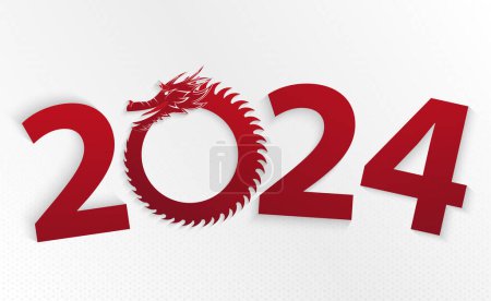 Chinese new year 2024 year of the Dragon. Chinese Zodiac-Dragon.