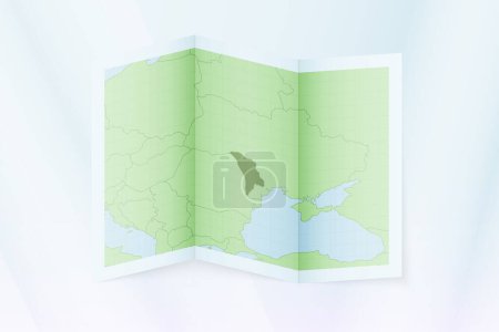 Ilustración de Moldova mapa, papel plegado con Moldova mapa. - Imagen libre de derechos