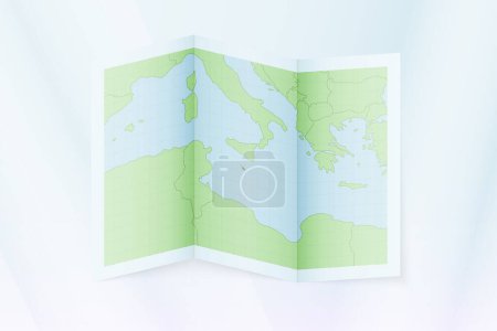 Téléchargez les illustrations : Malte carte, papier plié avec Malte carte. - en licence libre de droit