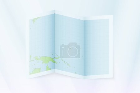 Illustration for Marshall Islands map, folded paper with Marshall Islands map. - Royalty Free Image