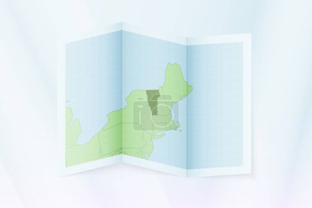 Ilustración de Vermont mapa, papel plegado con Vermont mapa. - Imagen libre de derechos
