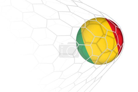 Mali flag soccer ball in net.