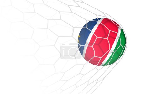 Namibia-Flagge Fußball im Netz.