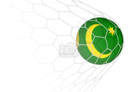 Kokosinseln flaggen Fußball im Netz.