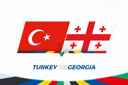 Türkei gegen Georgien im Fußball-Wettbewerb, Gruppe F..