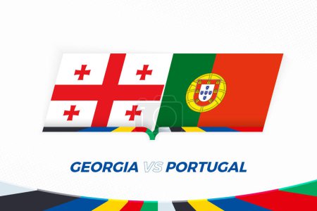 Georgien gegen Portugal im Fußball-Wettbewerb, Gruppe F..
