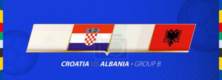 Das Fußballspiel Kroatien - Albanien in Gruppe B.