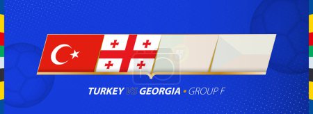Illustration des Fußballspiels Türkei - Georgien in Gruppe F.