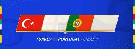 Turkey - Portugal football match illustration in group F.