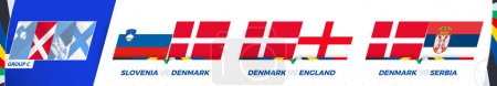 Spiele der dänischen Fußballnationalmannschaft in der Gruppe C des Internationalen Fußballturniers 2024.