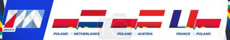 Polonia partidos de equipo de fútbol en el grupo D del torneo internacional de fútbol 2024.