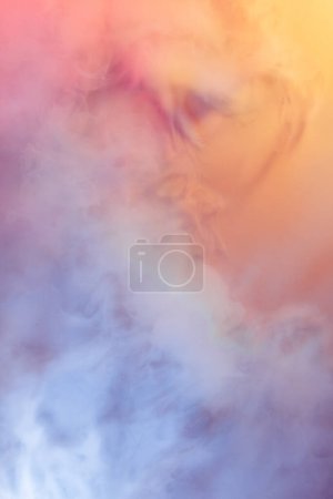 Photo for Colorful abstract image of multicolored smoke spreading in neon colors. Design for gadgets wallpaper, background, advertising and design. Pastel colors. Creative vision. Smoke texture - Royalty Free Image