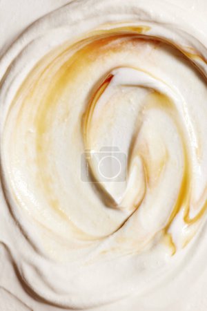Photo for Delicious, fresh, sweet marshmallow, whipped cream. Roasting sweets with fluffy, golden-brown confection. Concept of food, breakfast, desserts and snacks, organic, homemade products - Royalty Free Image