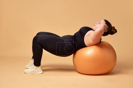 Photo for Concept of sport, body-positivity, weight loss, body and health care. Copy space for ad - Royalty Free Image