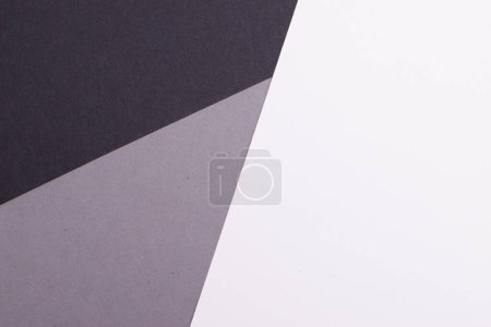 Téléchargez les photos : Fond géométrique abstrait noir, gris et blanc, papier peint - en image libre de droit