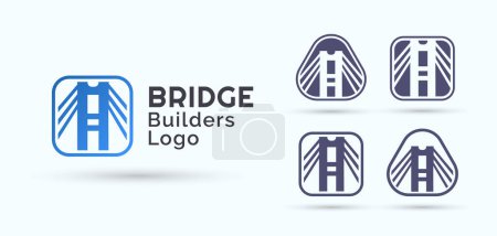 Téléchargez les illustrations : Conception de logo vectoriel pont - en licence libre de droit