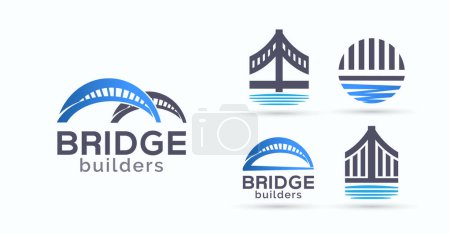 Illustration for Bridge vector logo design - Royalty Free Image