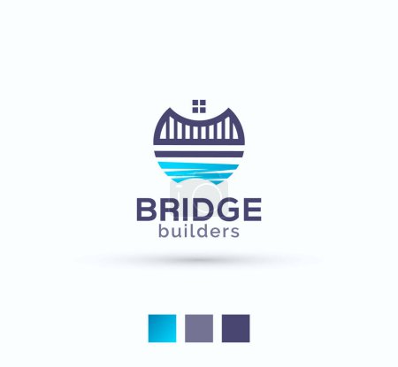 Téléchargez les illustrations : Conception de logo vectoriel pont - en licence libre de droit